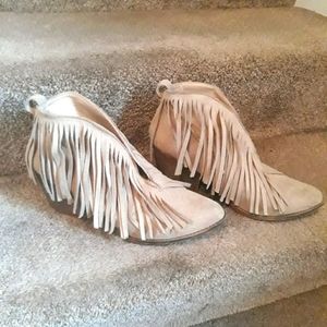 Fringe booties